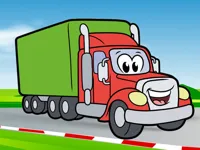 image Happy Trucks Coloring