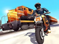 image Tricky Bike Stunt vs Train Racing Game