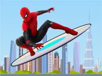image Spiderman Skateboarding