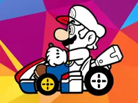 image Mario Driving Coloring Book