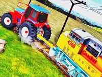 image Tractor Towing Train 2022 3D