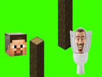 image Spinning Skibidi Toilet Flappy Minecraft